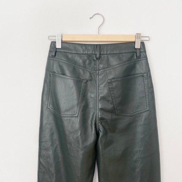 SOLD-Wilfred dark green vegan leather pants - Picture 4 of 7